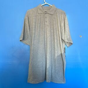 Blu Rock Men's Heather Gray Polo Shirt Short Sleeve Casual Top Size XL
